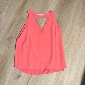 Vibrant Coral V-Neck Tank Top